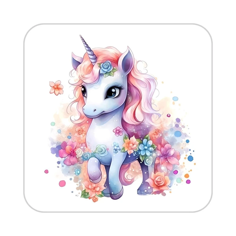 زیر لیوانی کاکتی طرح اسب تک شاخ و یونیکورن مدل mp30556