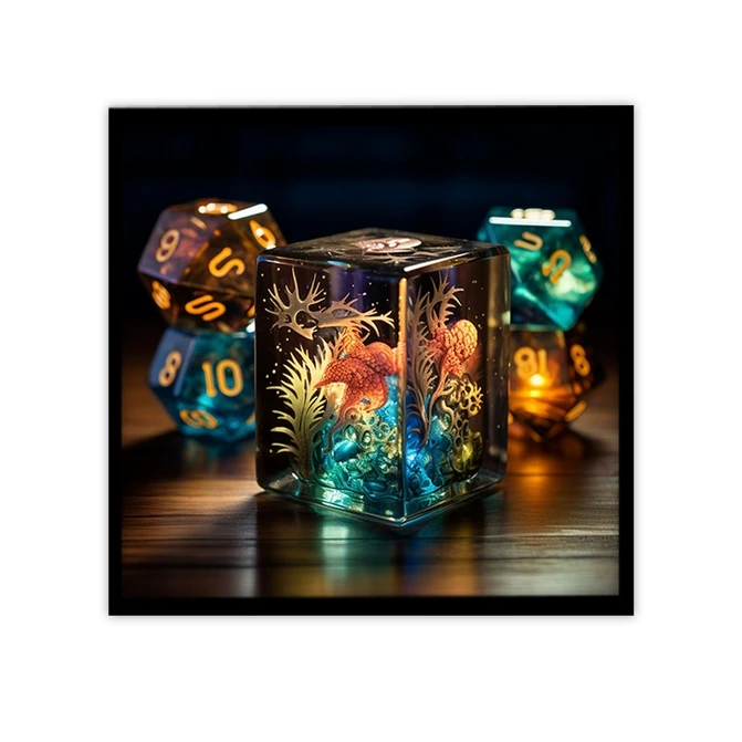 تابلو نوری بکلیت طرح مکعب شیشه ای تزیینی مدل B-MID-19319