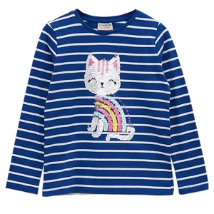 تی شرت آستین بلند دخترانه ال سی وایکیکی مدل پیشی