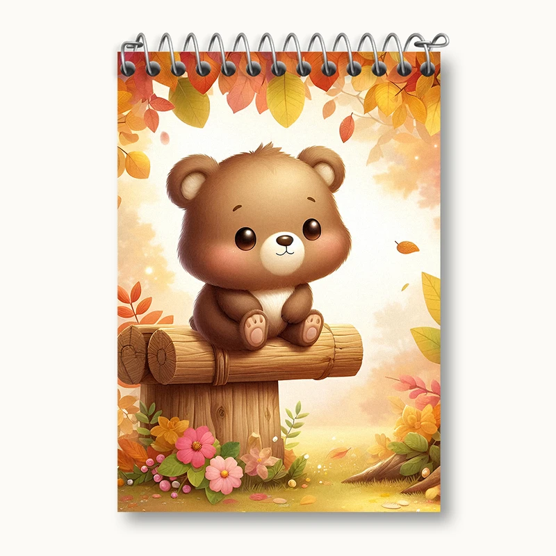 دفتر یادداشت 50 برگ خندالو طرح خرس کیوت کد N1909