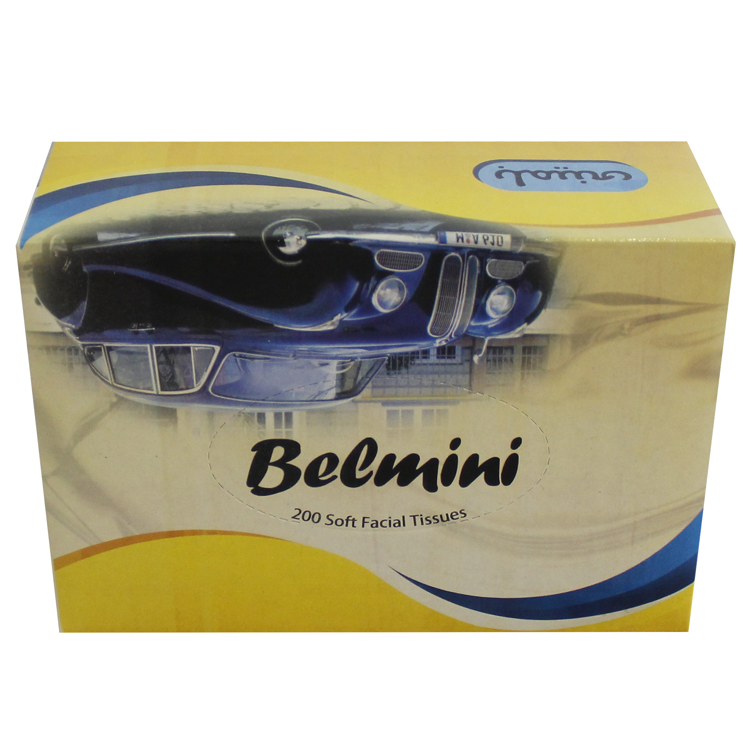 دستمال کاغذی 200 برگ بلمینی مدل ماشین بسته 6 عددی