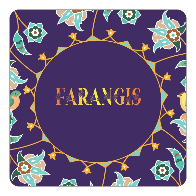 مگنت کاکتی طرح اسم فرنگیس farangis مدل گل و بلبل کد mg13100