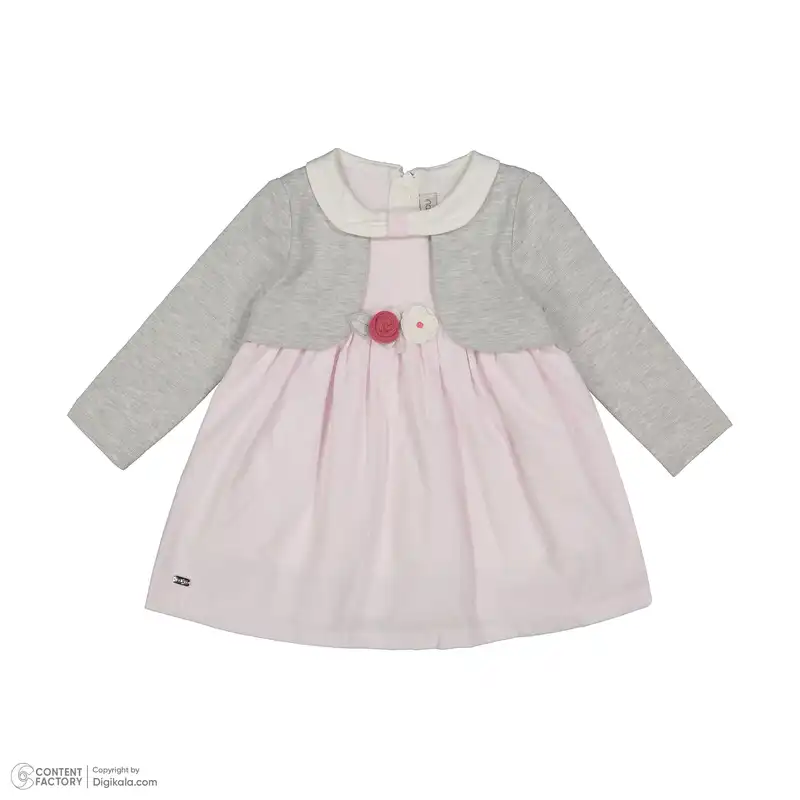 ست پیراهن و هدبند نوزادی ایندیگو مدل 23174