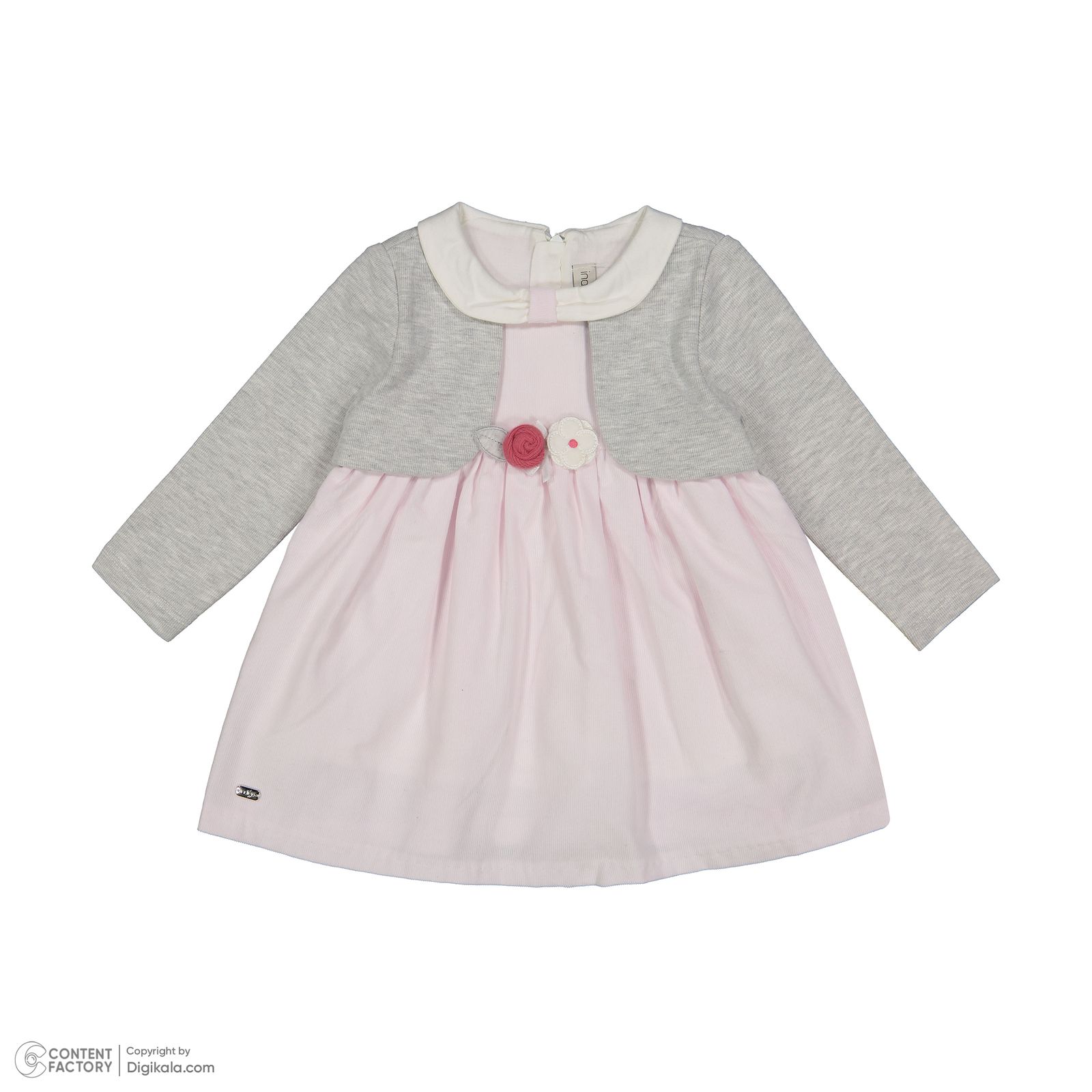 ست پیراهن و هدبند نوزادی ایندیگو مدل 23174 - - 3