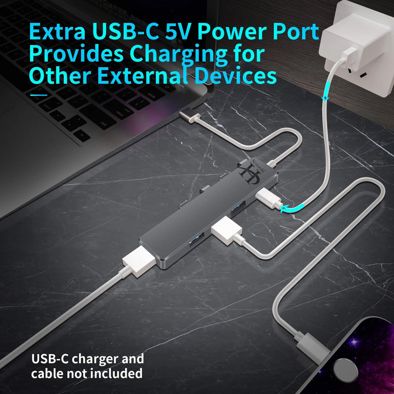 هاب 4 پورت USB 3.0 هارمن مدل HR-USBC3000