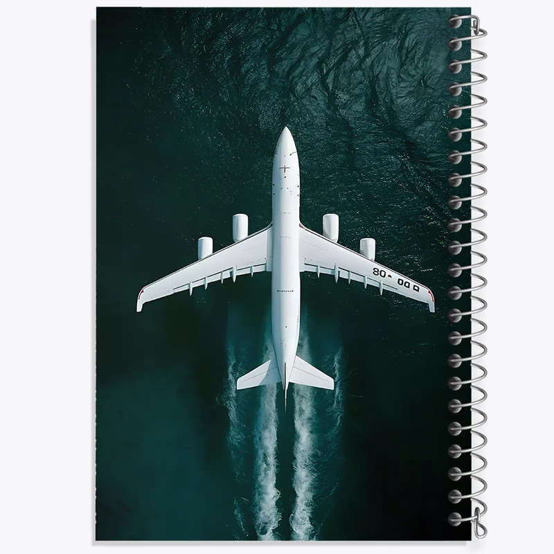 دفتر شطرنجی 50 برگ خندالو طرح هواپیما کد F5237