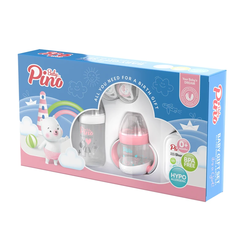 ست بهداشتی کودک پینوبیبی مدل Baby Girl Gift Set مجموعه 7 عددی 