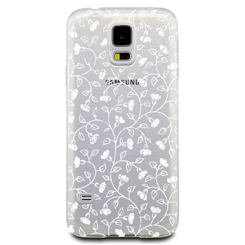 کاور مگافون طرح گل مدل C42-W مناسب برای گوشی موبایل سامسونگ Galaxy S5