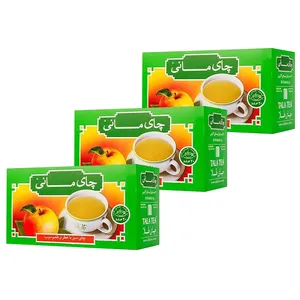 چای سبز کیسه ای طعم سیب چای مانی 3 بسته 20 عددی