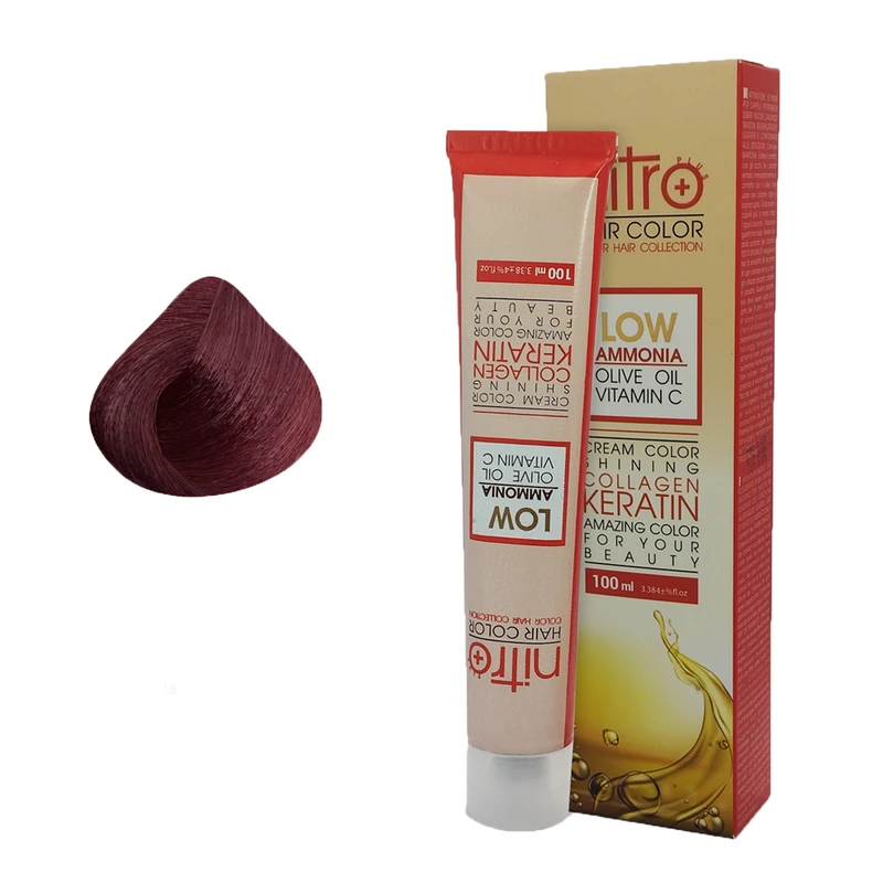 رنگ مو نیترو پلاس شماره 7.20 حجم 100 میلی‌لیتر رنگ شرابی خیلی روشن