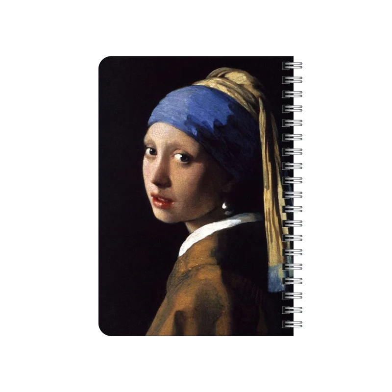 دفترچه یادداشت بامبیلیپ مدل چوبی طرح دختر گوش مروارید کد 5122624