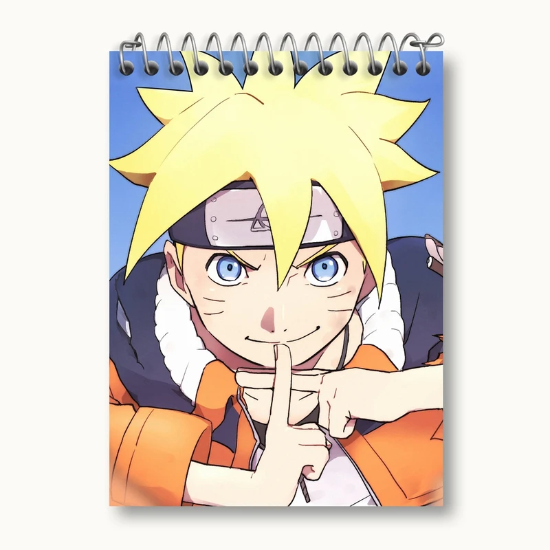 دفتر یادداشت 50 برگ خندالو مدل بوروتو اوزوماکی انیمه بوروتو Boruto کد 15750