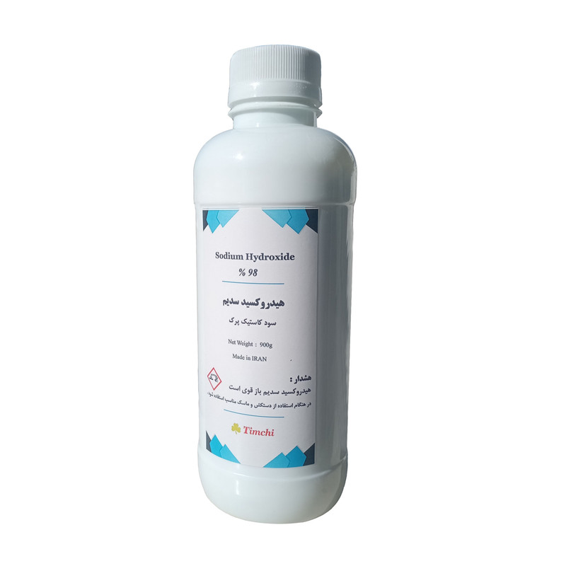 پودر هیدروکسید سدیم تیمچی مدل سود کاستیک پرک کد SHF900G وزن ۹۰۰ گرم
