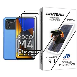 JF Diamond Glass MIX003 Screen Protector For Xiaomi Poco M4 Pro Pack Of 3