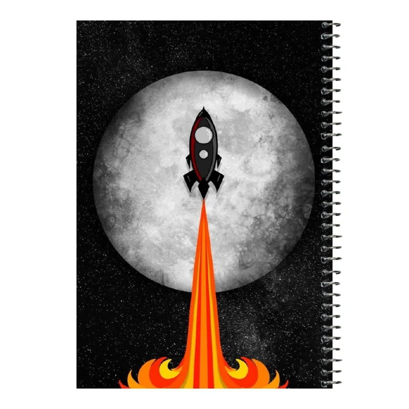 دفتر مشق 80 برگ اس جی مدل موشک کاغذی 