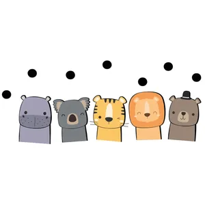 استیکر چوبی کودک ژیوار مدل حیوانات کوچولو کد 1247