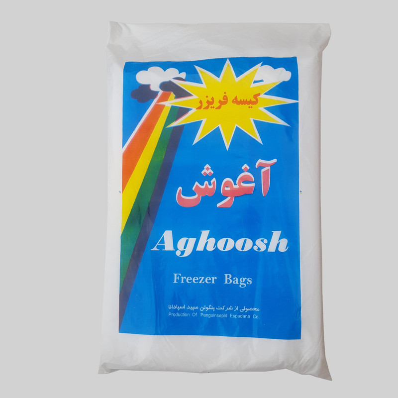 کیسه فریزر آغوش مدل ضخیم 25×35 بسته 400 عددی