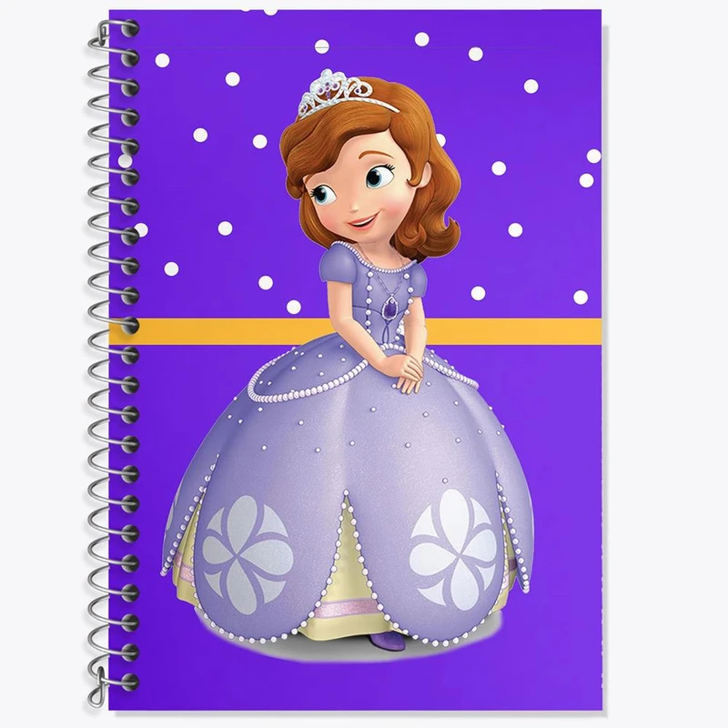 دفتر زبان 50 برگ خندالو مدل سه خط طرح سوفیا کد 12544