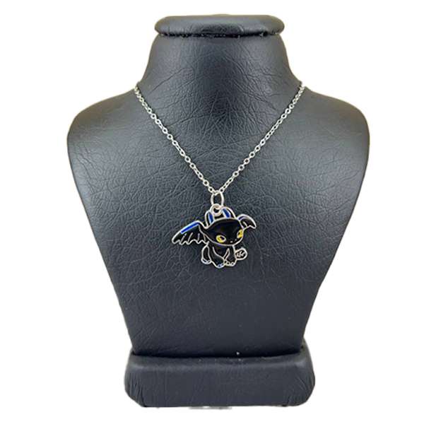 گردنبند دخترانه مدل اژدها بی دندان کد 45545