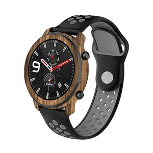 MAHOOT Light-Walnut-Wood Cover Sticker for Xiaomi Amazfit GTR 47mm Smartwatch