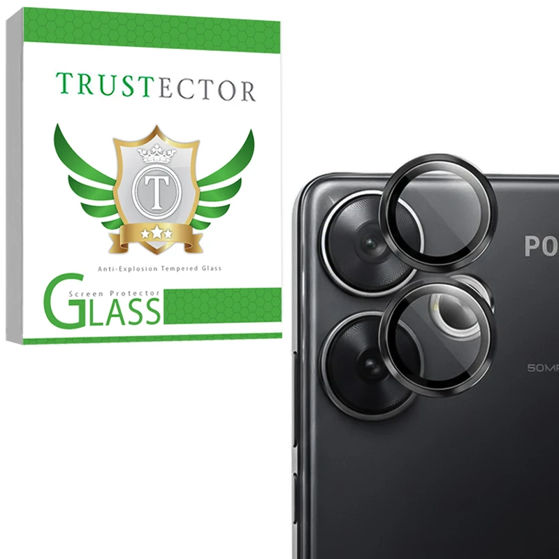 محافظ لنز دوربین شیشه‌ای تراستکتور مدل RINT20 مناسب برای گوشی موبایل شیائومی Poco F6 4G / 5G