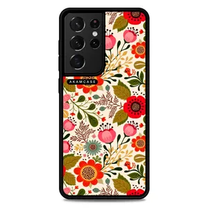 AKAM AMCWSGS21U-FLOWERS6 Cover For Samsung Galaxy S21 Ultra