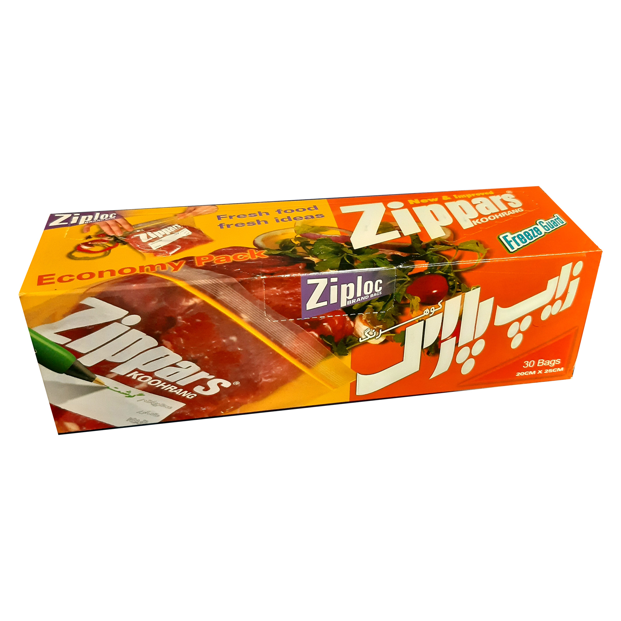 کیسه زیپ دار مدل 20 - 25بسته 30 عددی