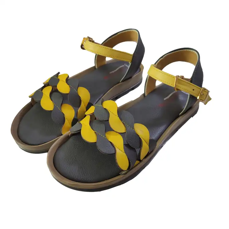 صندل زنانه زرپای مدل 545-12 رنگ زرد