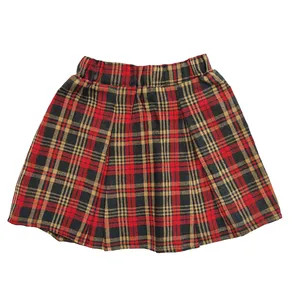 دامن پلیسه‌دار دخترانه لیمونار گالری مدل چهارخانه