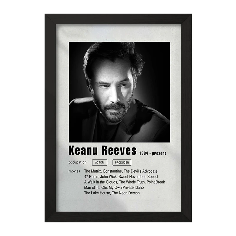 تابلو خندالو مدل کیانو ریوز (Keanu Reeves) کد F11208