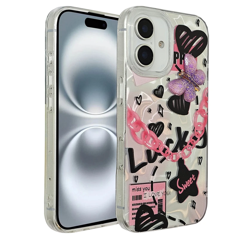 کاور یونیک کیس مدل batterfly کد 01 مناسب برای گوشی موبایل اپل Iphone 16