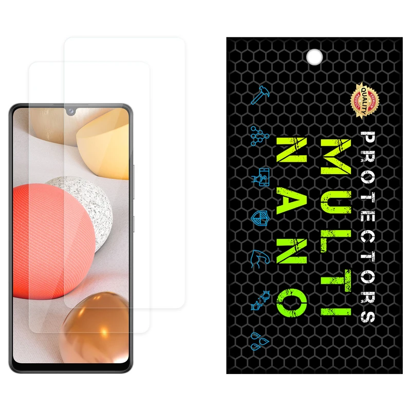 محافظ صفحه نمایش شفاف مولتی نانو مدل X-S2N مناسب برای گوشی موبایل سامسونگ Galaxy A42 5G بسته دو عددی