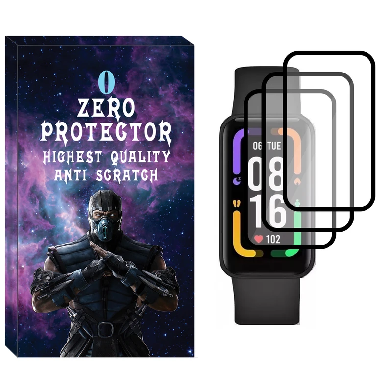 محافظ صفحه نمایش نانو زیرو مدل NZO مناسب برای ساعت هوشمند شیائومی Redmi Smart Band Pro بسته سه عددی