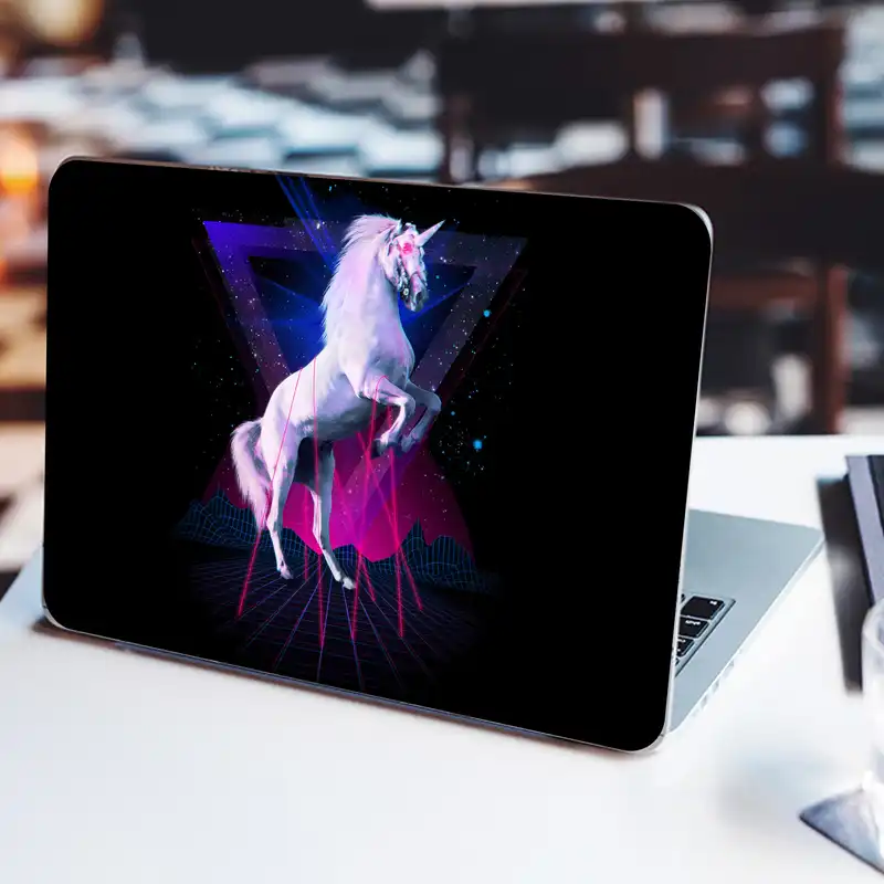 استیکر لپ تاپ راتیانا مدل fantastic unicorn  مناسب برای لپ تاپ 15 تا 17 اینچ به همراه برچسب حروف فارسی کیبورد