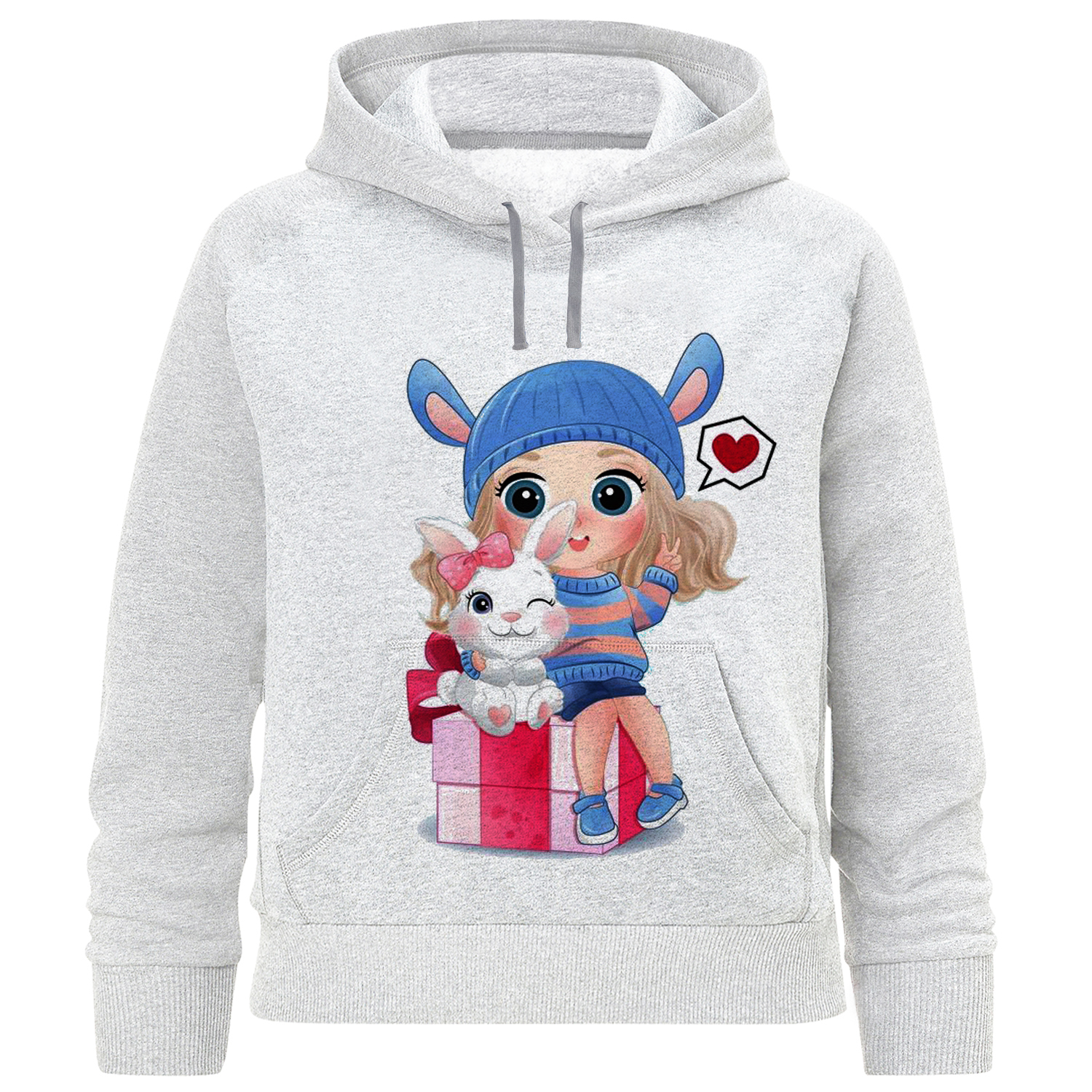 هودی دخترانه مدل دختر وگربه F801