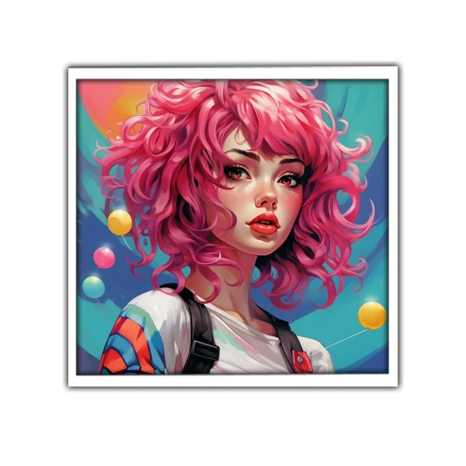 تابلو نوری بکلیت طرح نقاشی فانتزی دخترانه مدل W-MID-17239