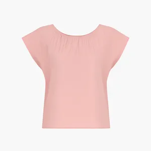 کراپ بلوز آستین کوتاه یقه گرد زنانه مدل RTG