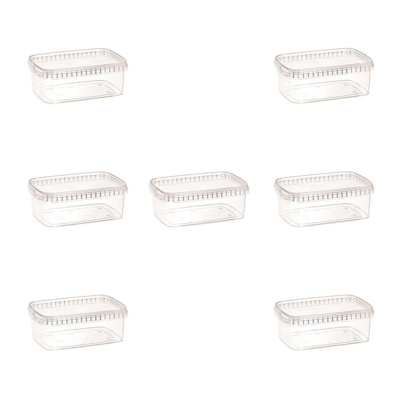 ظرف نگهدارنده طب پلاستیک مدل 1200C بسته 7 عددی 