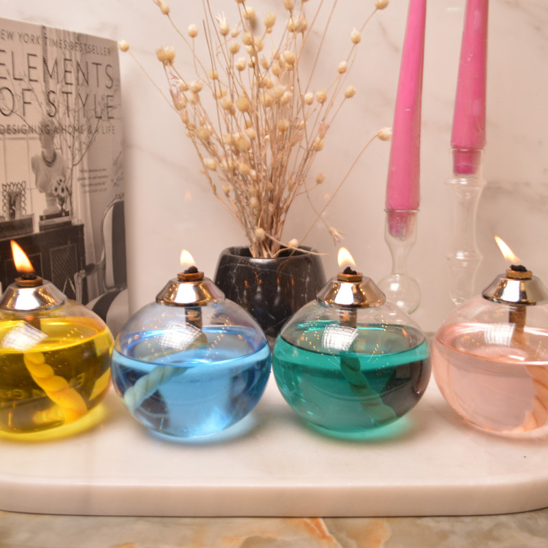 شمع دست ساز آروما کندل مدل حباب پیرکس کروی