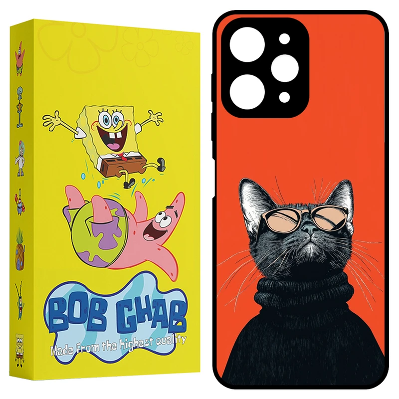 کاور باب قاب طرح گربه مدل BCPN12 مناسب برای گوشی موبایل شیائومی Redmi Note 12 4G