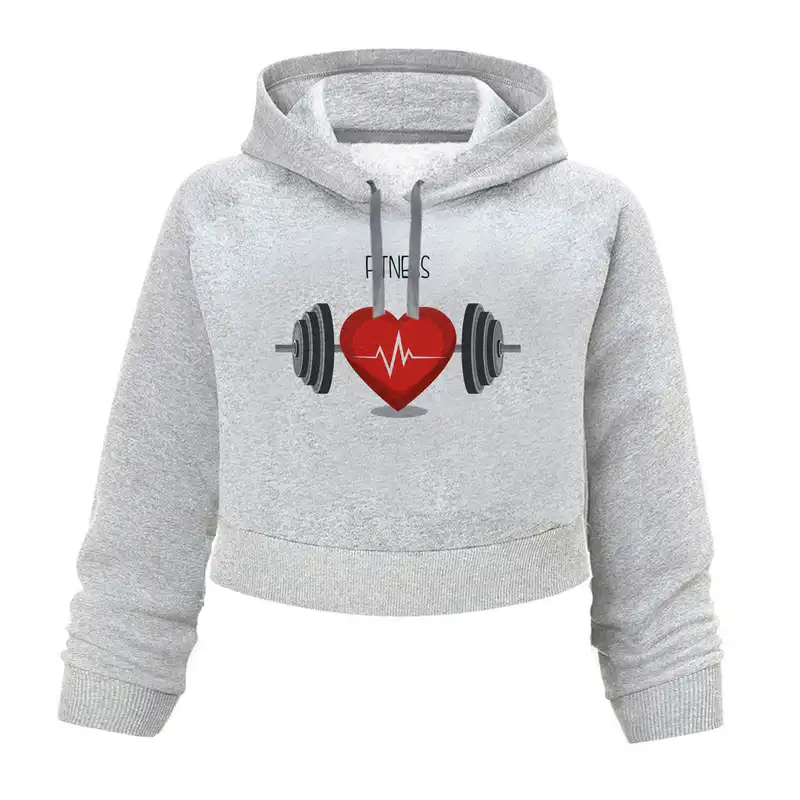 هودی کراپ زنانه مدل باشگاهی کد L401 T