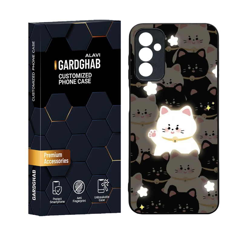 کاور گارد قاب علوی دورژله ای پشت گلس مدل فانتزی مناسب برای گوشی موبایل سامسونگ Galaxy F13