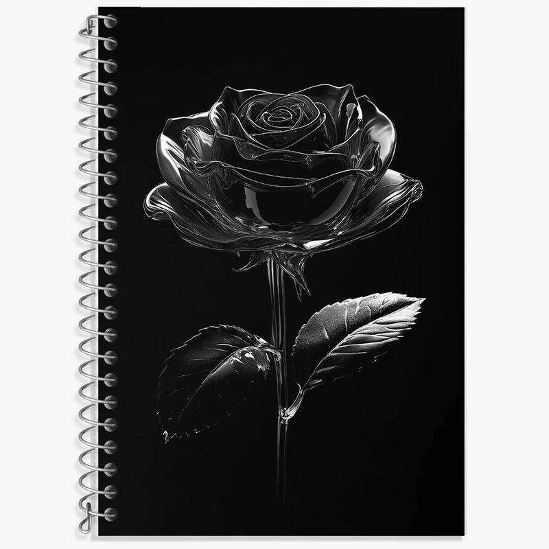 دفتر نت موسیقی 50 برگ خندالو طرح گل رز کرومی کد F5270