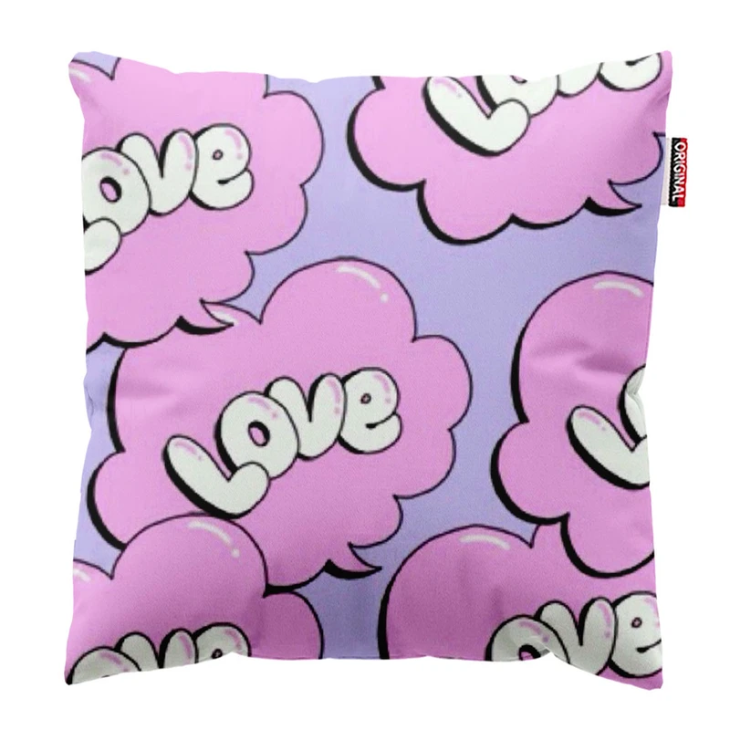 کوسن پاد آفرین طرح عشق سایز 30*30 سانتی متر کد 669