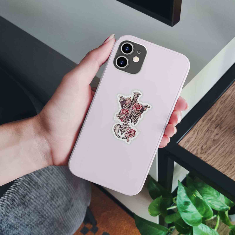 استیکر لپ تاپ طرح bones and botany کد ST236