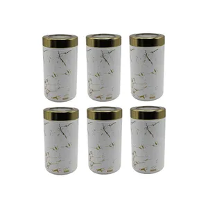 بانکه بهازکالا مدل درگلس طرح ماربل کد YP-GLASS مجموعه 6 عددی 