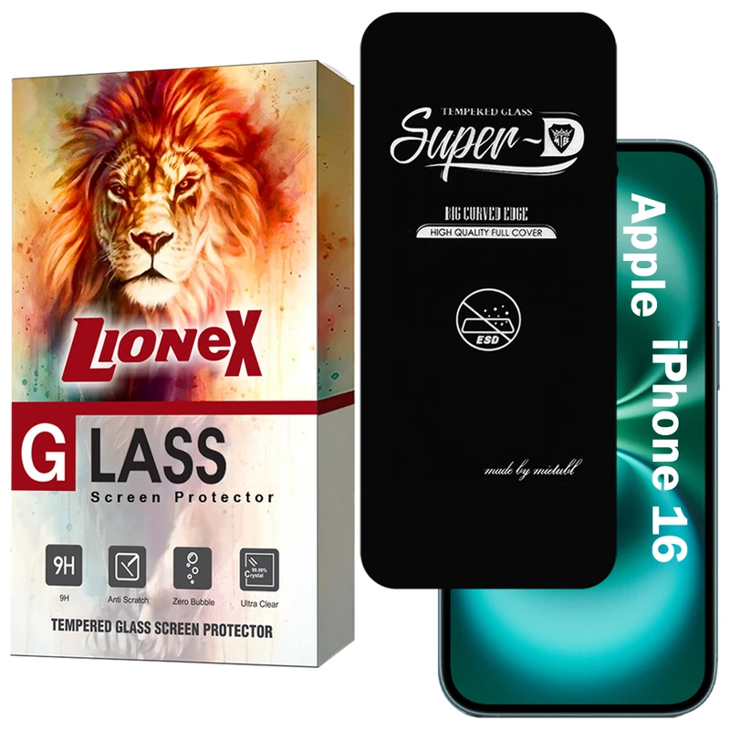 محافظ صفحه نمایش لایونکس مدل SUPERDNL مناسب برای گوشی موبایل اپل iPhone 16
