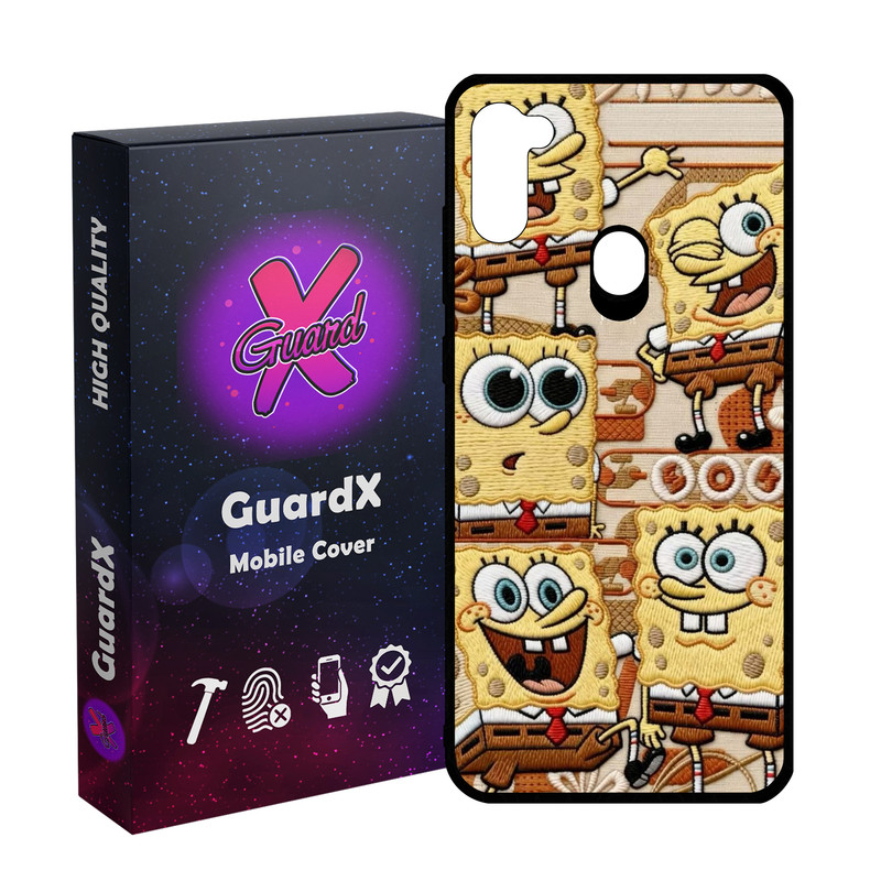 کاور گارد ایکس طرح باب اسفنجی مدل 11167 مناسب برای گوشی موبایل سامسونگ Galaxy A11/M11