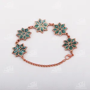 دستبند فیروزه کوب‏ مسی‏ آرانیک طرح ‏ستاره هشت پر‏ مدل 1511600016
