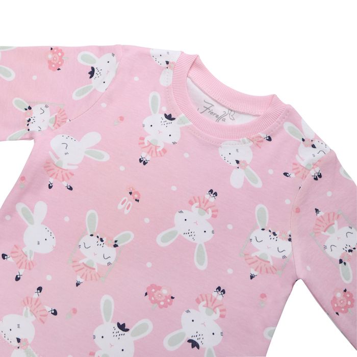 ست تی شرت و شلوار دخترانه فیورلا مدل خرگوشها -  - 6